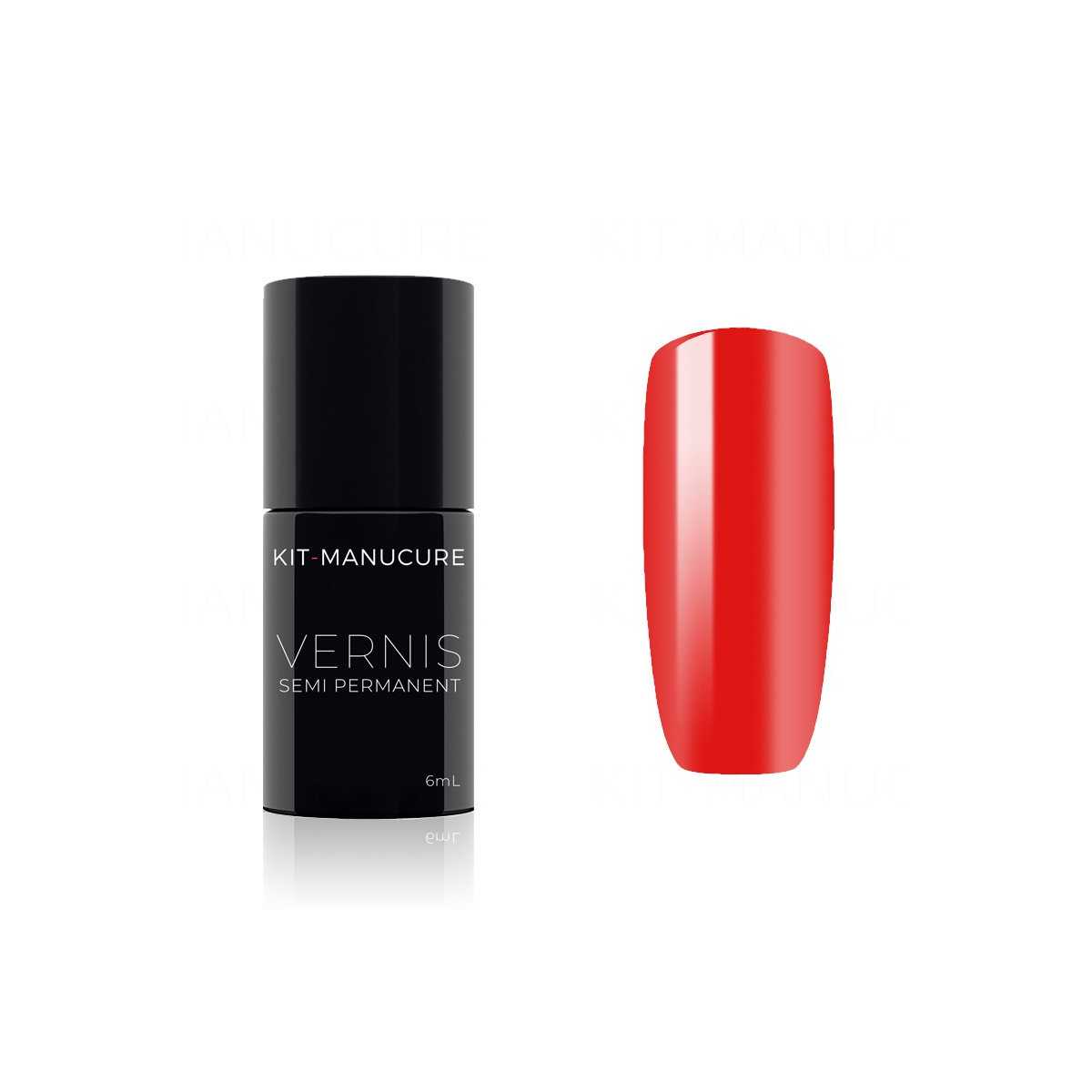 Vernis Semi-Permanent Rouge Vif