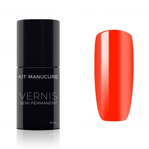 Vernis Semi-Permanent Rouge Néon