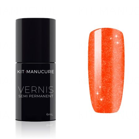 Vernis Semi-Permanent Orange Flashy Irisé
