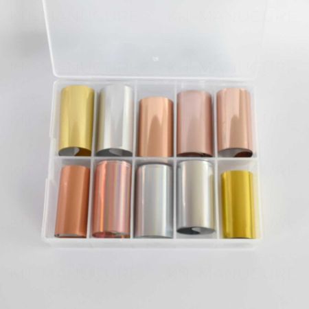 Lot de foils Rose Gold Doré et Argenté - Nail Art