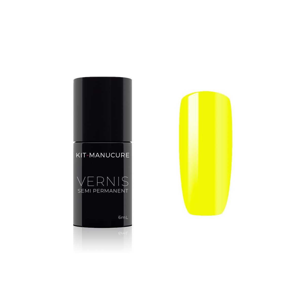 Vernis Semi-Permanent Jaune Fluo