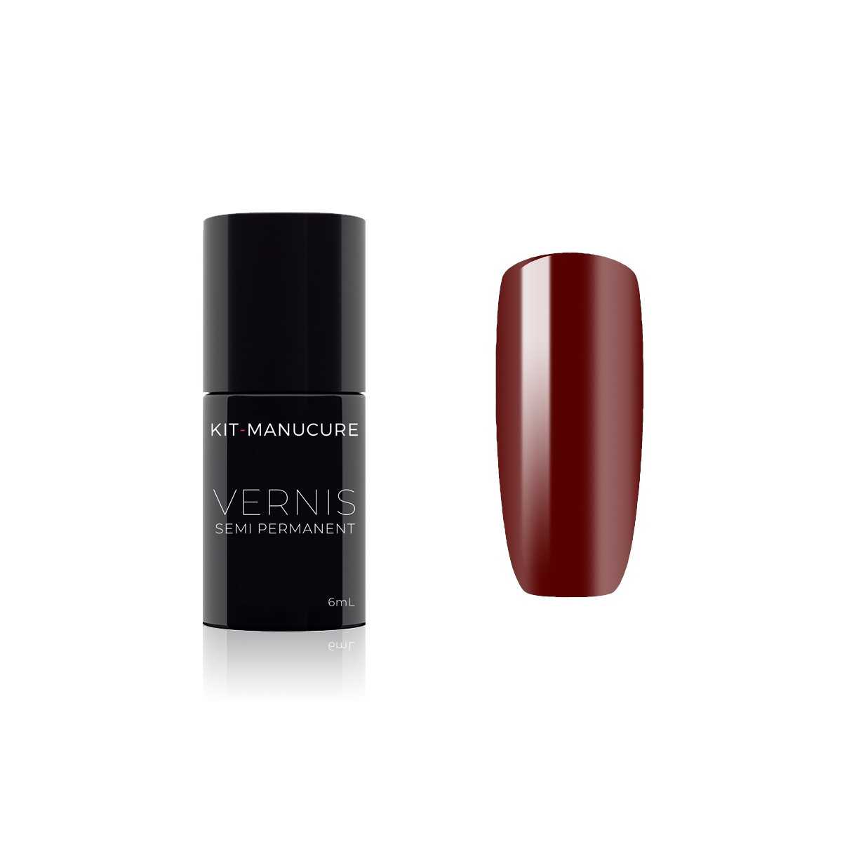 Vernis Semi-Permanent Bordeaux Sombre