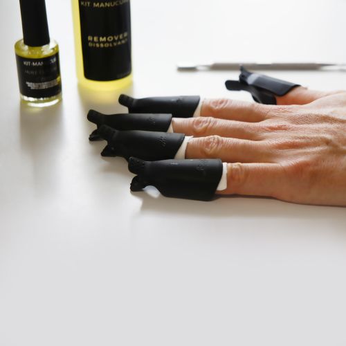 Pinces Dépose Vernis Semi-Permanent - Noir