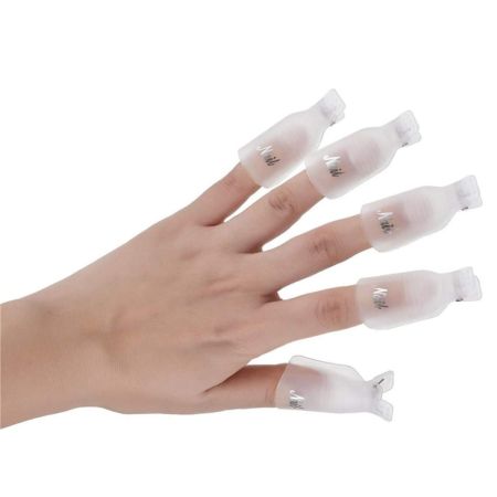 Pinces Dépose Vernis Semi-Permanent - Blanc
