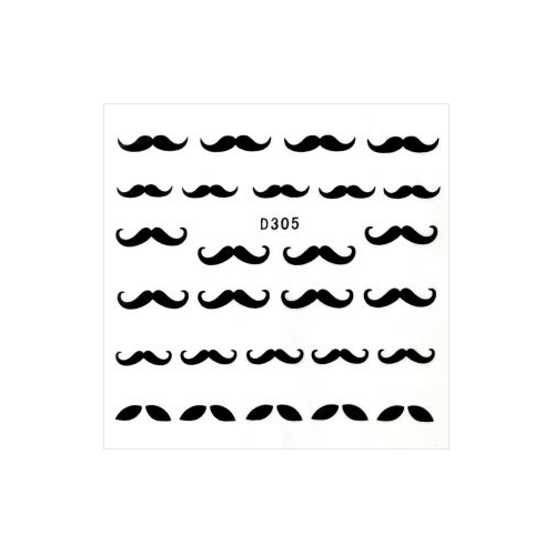 Water Decals Moustaches - Noir
