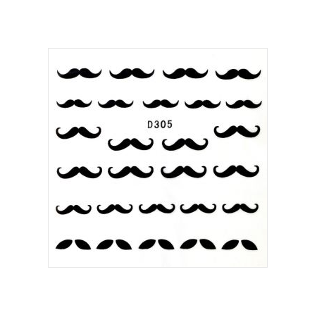 Water Decals Moustaches - Noir