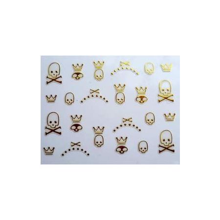 Stickers Tête de Mort - Doré