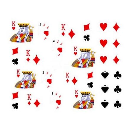 Water Decals Jeu de Cartes - Noir et Rouge
