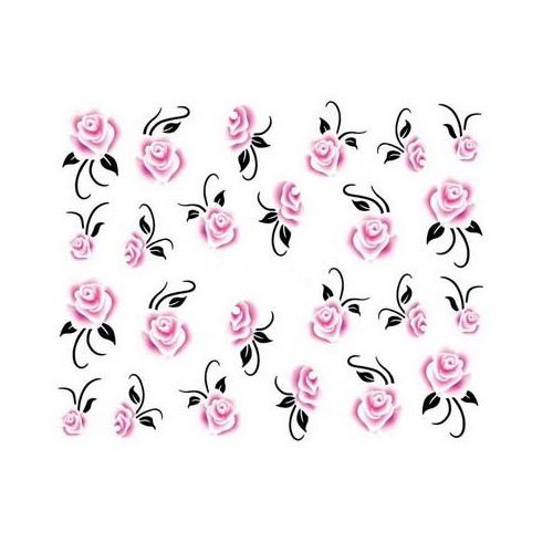 Water Decals Roses - Rose et Noir
