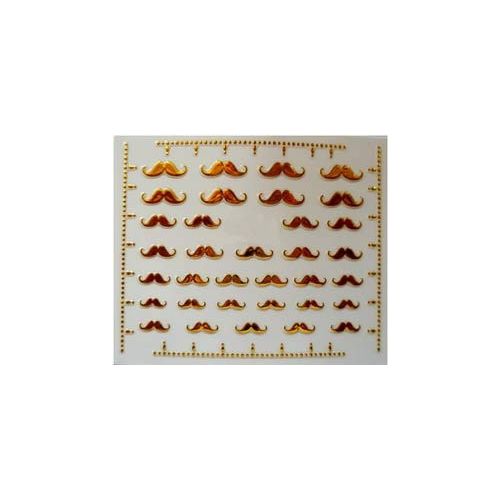 Stickers Moustaches - Doré
