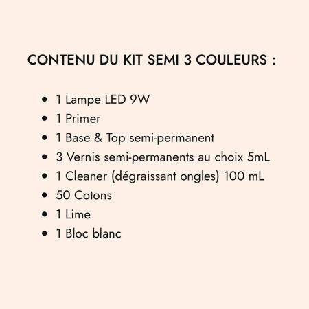 Kit Semi Voyage 3 Vernis au Choix