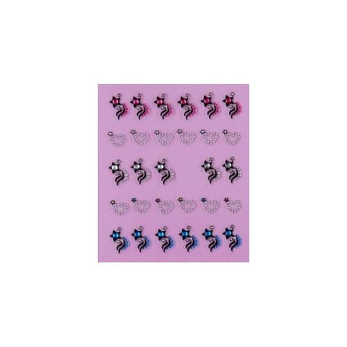 Stickers Etoile Filante et Cœur à Strass