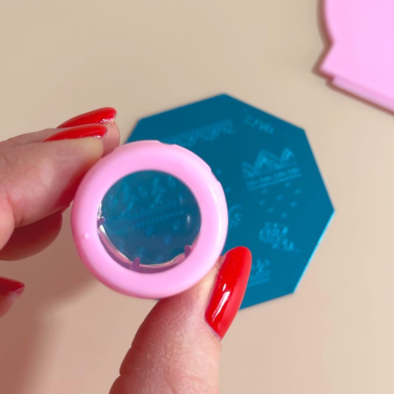 Tampon de Stamping Rose - Manche Transparent