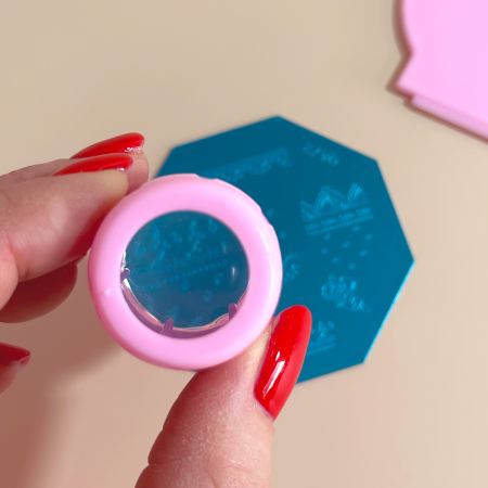 Tampon de Stamping Rose - Manche Transparent