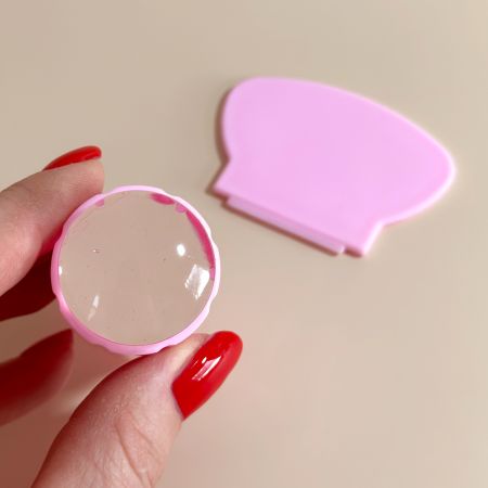 Tampon de Stamping Rose - Manche Transparent