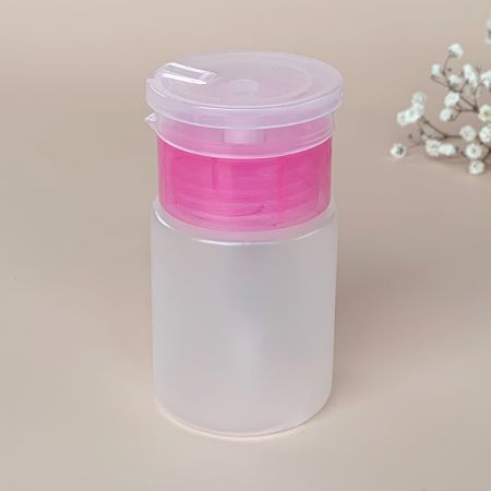 Mini Distributeur à Pompe pour Liquides Manucure - Rose