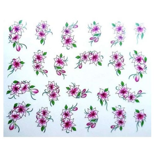 Water Decals Fleurs de Lys - Blanc et Rose
