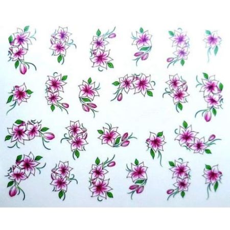 Water Decals Fleurs de Lys - Blanc et Rose