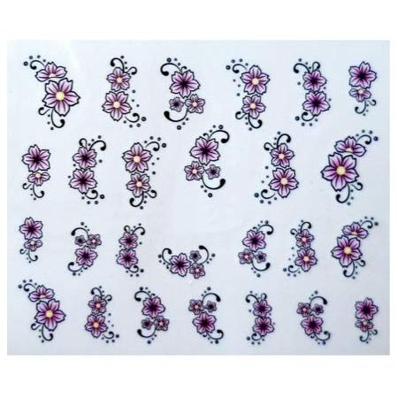 Water Decals Fleurs - Rose et Blanc
