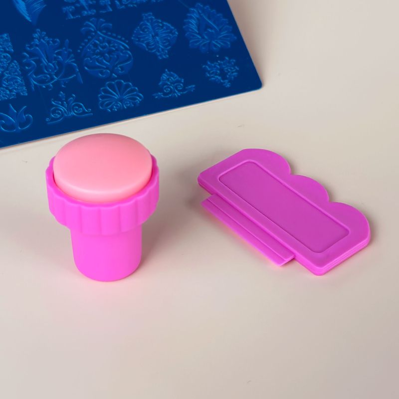 Tampon Stamping, Kit Raclette et Tampon Nail Art