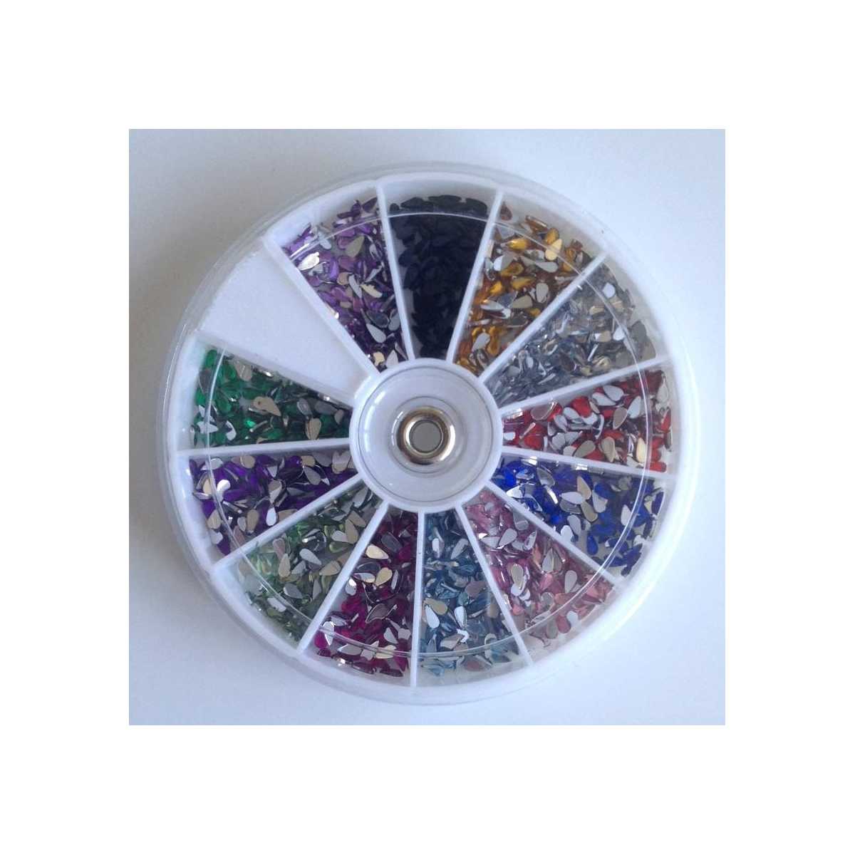 Roue de Strass Colorés - Gouttes