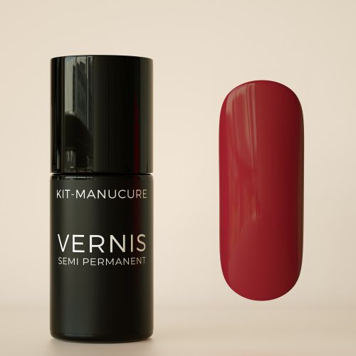 Vernis semi-permanent hema free Rouge Bordeaux