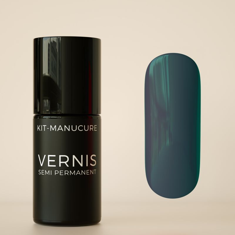 Vernis semi-permanent hema free Bleu canard