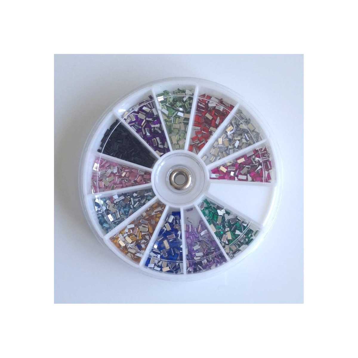 Roue de Strass Colorés - Rectangles