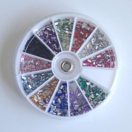 Roue de Strass Colorés - Rectangles