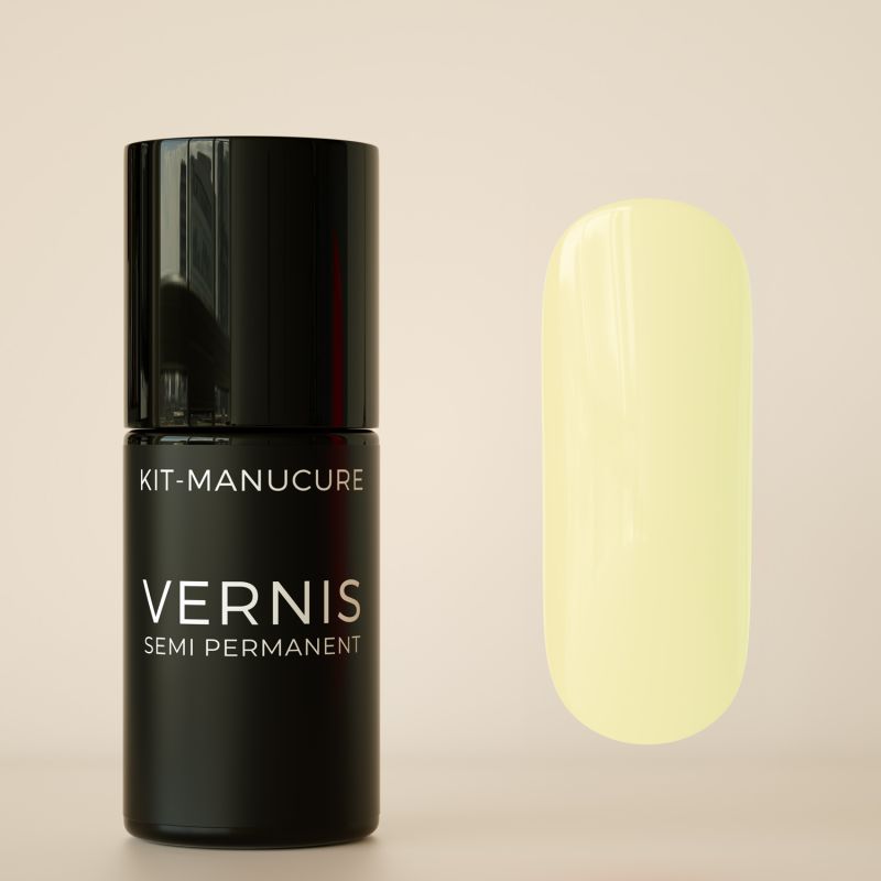 Vernis semi-permanent hema free Jaune Pastel