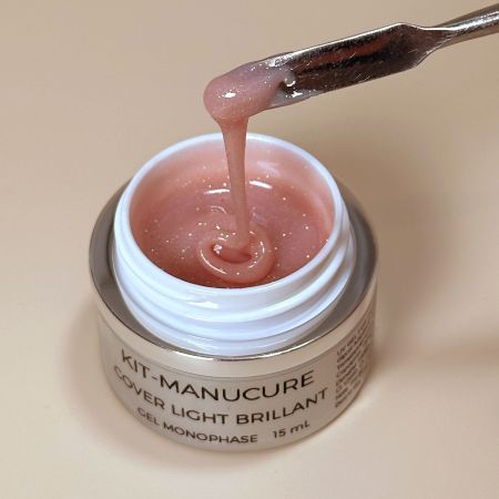 Gel UV/LED Monophase Cover Light à paillettes 15 ml