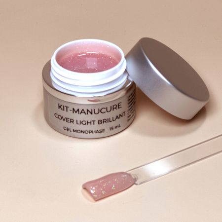 Gel UV/LED Monophase Cover Light à paillettes 15 ml