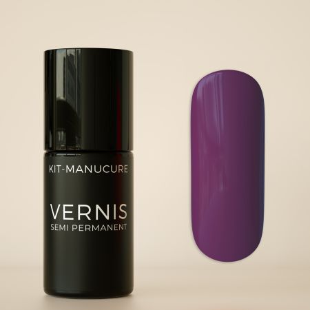 Vernis semi-permanent hema free Aubergine