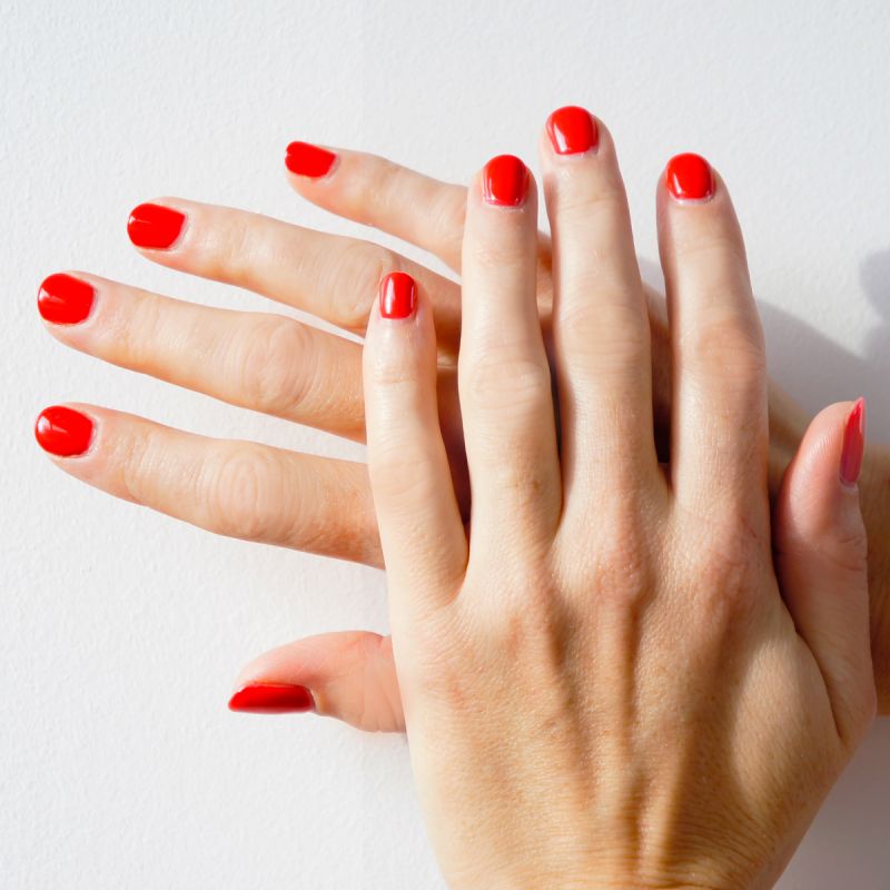 Vernis semi-permanent sans hema Rouge Vif