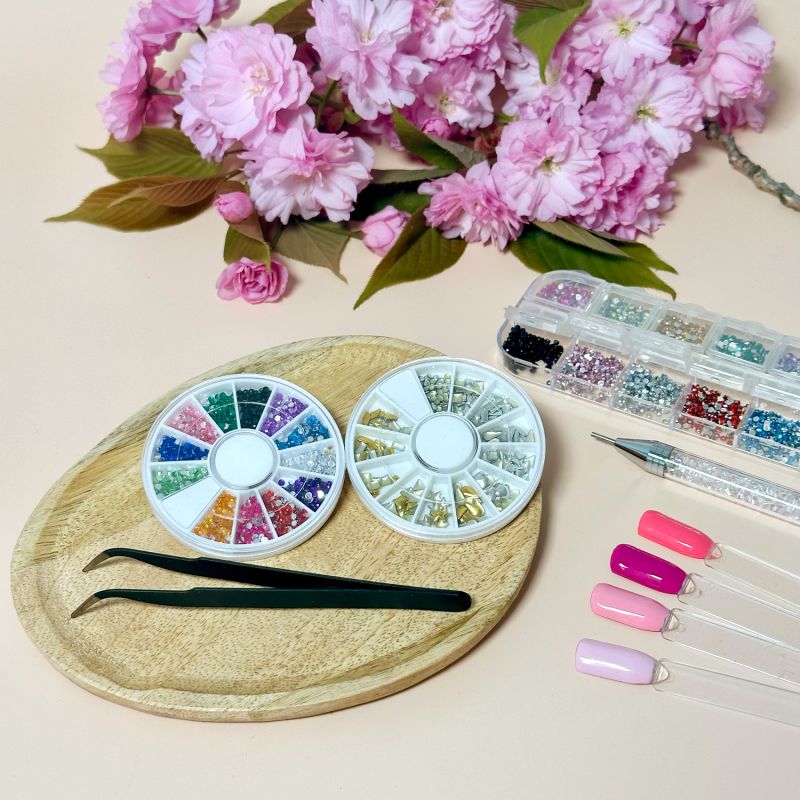 Boîte de Strass colorés pour ongles