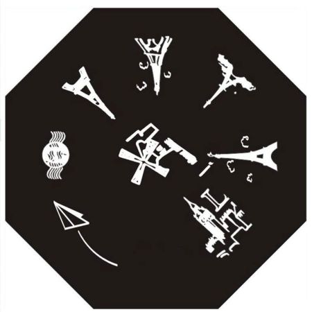Plaque de Stamping Paris et Tour Eiffel
