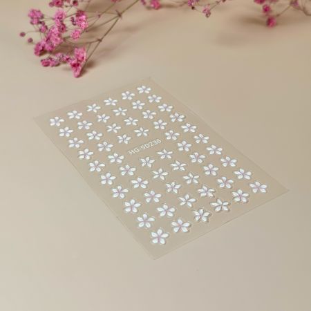 Stickers Fleurs Blanches