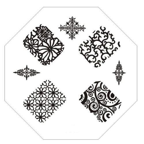 Plaque de Stamping Arabesque et Fleur