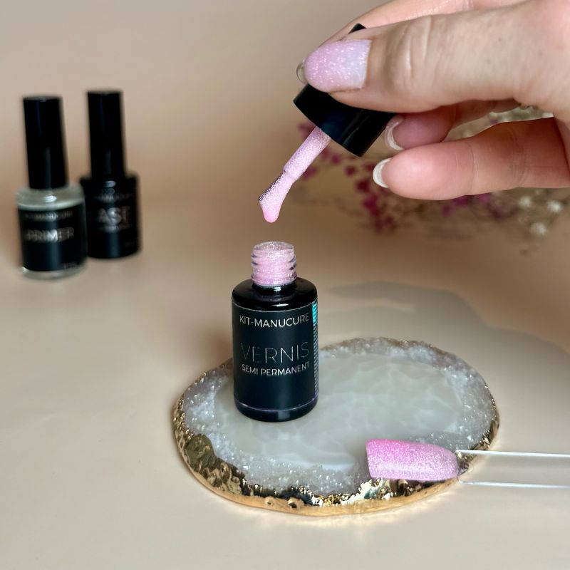 Vernis semi-permanent Rose Pastel Irisé