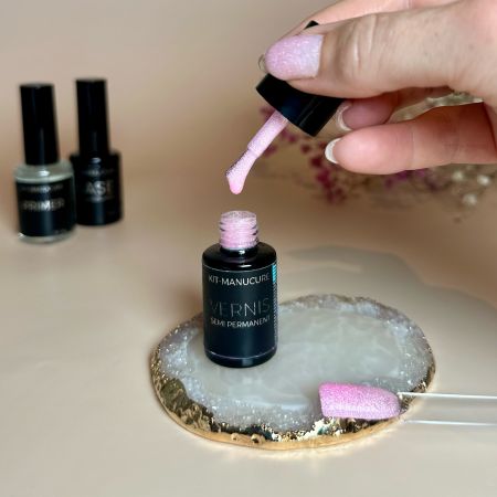 Vernis semi-permanent Rose Pastel Irisé