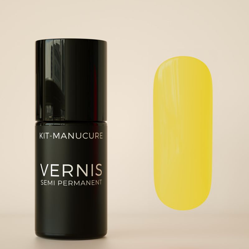 Vernis semi-permanent hema free Jaune Vif