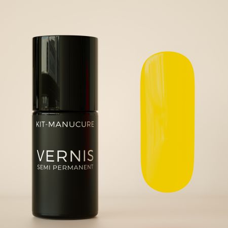 Vernis semi-permanent hema free Jaune Vif