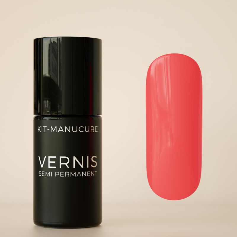 Vernis semi-permanent hema free Corail