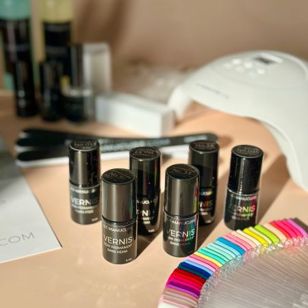 Kit Semi-Permanent 6 Vernis + Gainage + Ponceuse
