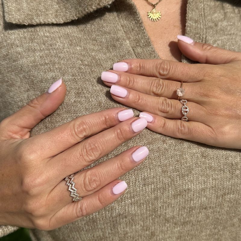 Vernis semi-permanent hema free Rose Parme