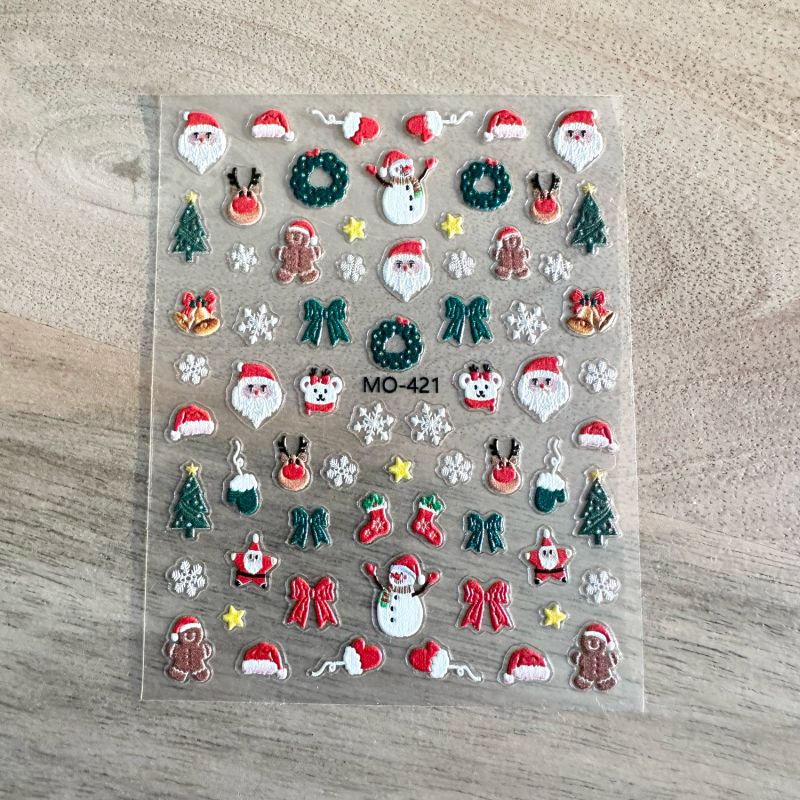 Stickers Noël, Père Noël, Pain d'épices et Sapins