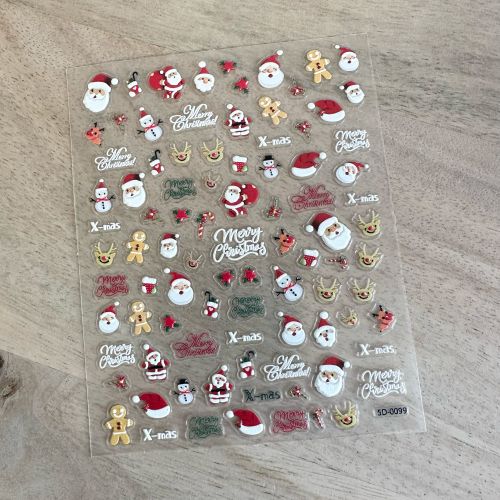 Stickers Noël, Père Noël, Rennes et Merry Christmas