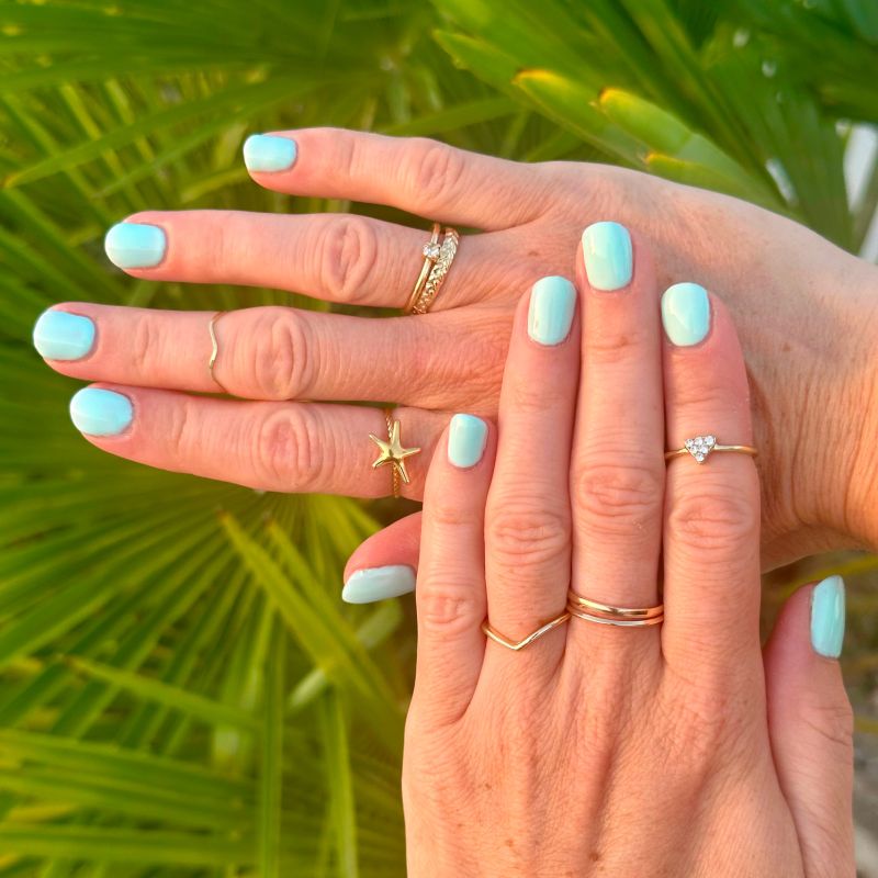 Vernis semi-permanent hema free Bleu Vert