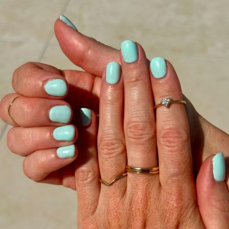 Vernis semi-permanent hema free Bleu Vert