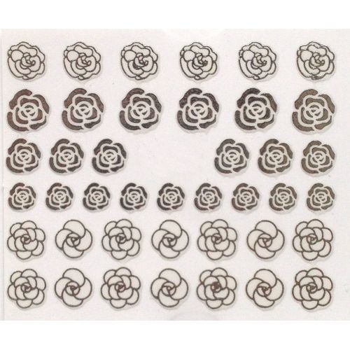 Stickers Roses - Argent